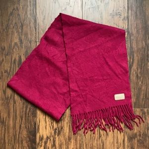 Coach Wool/Cashmere Magenta Scarf